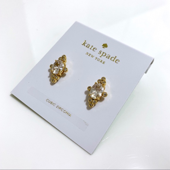 kate spade Jewelry - Kate Spade oval gold tone earrings
